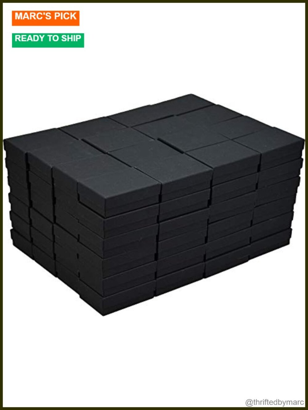 Matte Cotton Filled Jewelry Boxes Case of 100 Gift Packaging